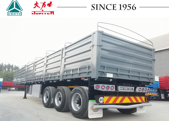 40T Flatbed Semi Trailer With Dropside Wall Side Wall Semi Trailer For Sale