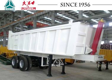 Durable 20 To 30 CBM 30 Tons 2 Axle Square Shaped Tipper Semi-Trailer