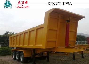 27 CBM 3 Axles Dump Semi Trailer 40 Tons For Kenya For Container Transport